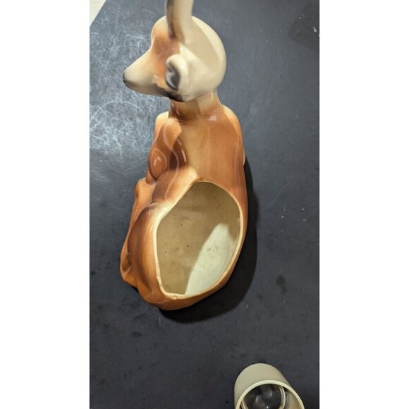 Vintage Ceramic Deer Planter Pot Decor Christmas holiday utensil trinket candle - Picture 4 of 12